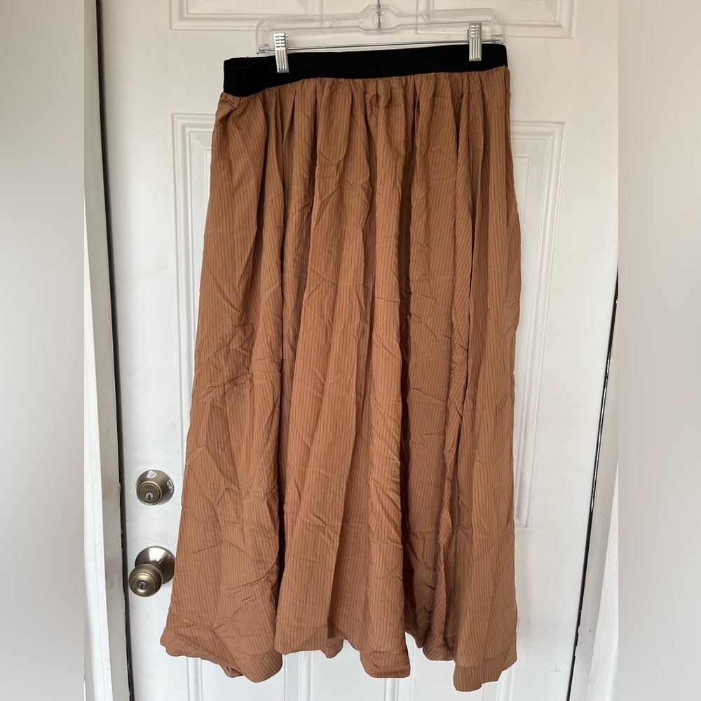 Future collective Elegant Brown Maxi Skirt size M. New without tags.